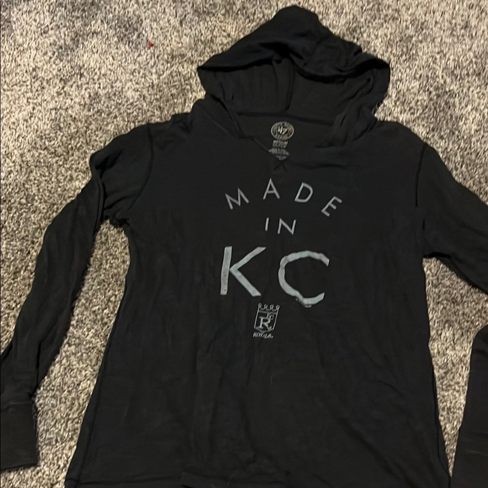 47 Brand Black Cotton Hoodie